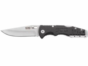 SALUTE MINI KNIFE - BLACK, CLIP POINT, PLAIN EDGE, 3.1" BLADE, BEAD BLASTED