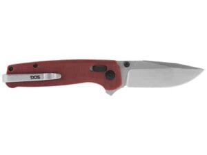 TERMINUS XR G10 KNIFE - CRIMSON, CLIP POINT, PLAIN EDGE, 2.95" BLADE
