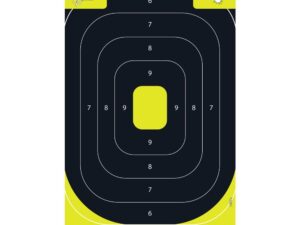 Allen EZ Aim Splash Reactive Paper Target IPSC Silhouette 12.5"x18.25" Yellow and Black 30 per Pad