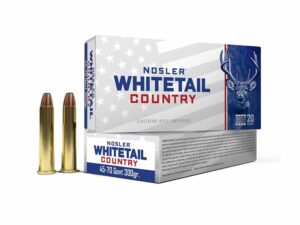 Nosler Whitetail Country Rifle Ammunition 45-70 Govt 300gr LFN 1950 fps 20/ct
