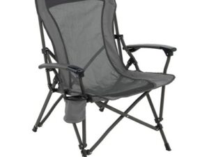 Browning Fireside Gold Buckmark Chair Charcoal/Gray
