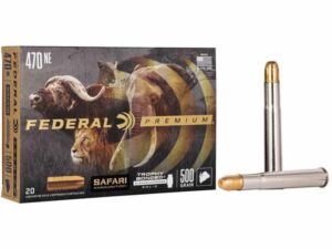 Federal Premium Cape-Shok Rifle Ammunition .470 Nitro 500 gr TBSS 2150 fps - 20/ct