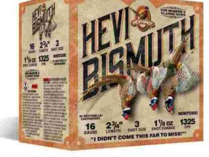 HEVI-Shot HEVI-Bismuth Upland Shotshells 16ga 2-3/4" 1-1/4oz 1325 fps #5 25/ct