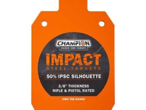 Champion Impact Steel Silhouette Target 50% IPSC Rifle Rated Orange