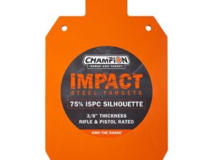 Champion Impact Steel Silhouette Target 75% IPSC Rifle Rated Orange