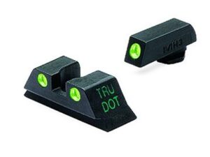 Meprolight Tru-Dot Night Sight Set - Glock 9mm .357 Sig 40 S&W .45 GAP Fixed Set TD Suppressor Height Green/Green