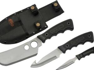 SZCO RITE EDGE 3PC SKINNING - SET W/BLACK RUBBER HNDL/SHEATH