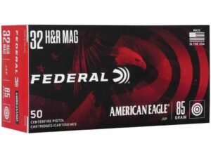 Federal American Eagle Handgun Ammunition .32 H&R Mag 85gr JSP 975 fps 50/ct