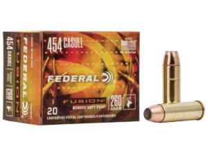 Federal Fusion Handgun Ammunition .454 Casull 260 gr FFSN 1350 fps 20/box