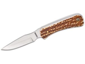 Schrade Uncle Henry 301UH Fixed Knife 3-1/8" Drop Point Blade Brown with Leather Sheath