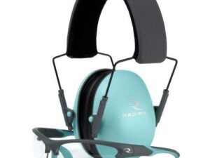 Radians Lowset Ladies Range Combo 21dB Ear Muffs and Charcoal/Teal Shooting Glasses with Clear Lens