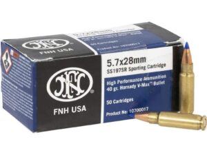 FN Handgun Ammunition 5.7x28mm 40gr V-MAX 1738 fps 500/ct