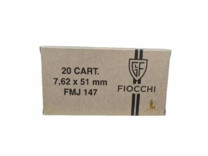 Fiocchi Range Dynamics Rifle Ammunition 7.62x51mm 147gr FMJ 20/ct