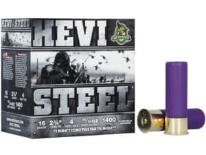 HEVI-Shot HEVI-Steel Shotshell 16ga 2-3/4" 15/16oz 1400 fps #4 25/ct