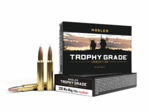 Nosler Trophy Grade Rifle Ammunition .338 Win Mag 250 gr AB 2650 fps - 20/box