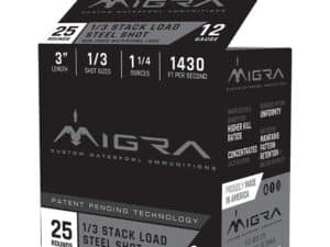 Migra Waterfowl Steel Shot Shotshells 12 ga 3" 1-1/4 oz 1430 fps #1/#3 25/ct