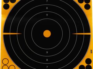Allen EZ Aim Adhesive Splash Bullseye Target 12" Black and Yellow 25 Pack