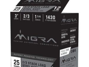 Migra Waterfowl Steel Shot Shot Shells 12 ga 3" 1-1/4 oz #2#3 1430 fps 25/ct