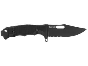 SOG SEAL FX Clip Point Knife 4.30" Blade Partially Serrated Black
