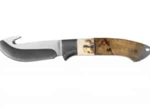 Sarge Knives Terrain Fixed Blade Knife 3-1/2" Gut Hook Wood & Stag
