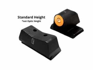 DXT2 BIG DOT NIGHT SIGHTS - M2.0 OPTICS READY FULL SIZE & COMPACT (9MM, 40 S&W, 45 ACP, 10MM), ORANGE DOT FRONT, TRITIUM REAR