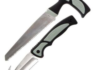 Battenfeld Knives Old Timer Hunter Combo Serrated Blade and Guthook Blade Black and Grey