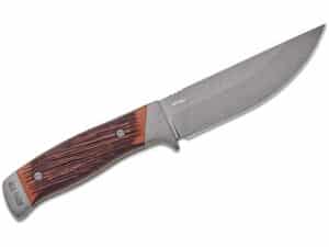 Old Timer Frontier Fixed Blade Knife 5" Drop Point Blade Wood Box