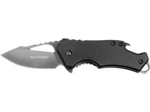 Sarge Knives Black Fuse Folding Knife 2 3/8" Blade Black with Bottle Opener