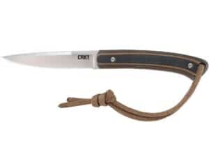 CRKT Biwa Fixed Drop Point Knife 3" Blade Brown Black