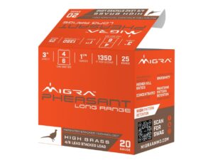 Migra Pheasant Long Range Shotshells 20ga 3" 1-1/4oz 1350 fps #6 & #8 25/ct