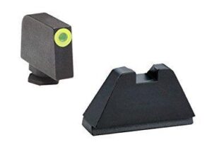 Ameriglo Tritium Tall Sights for all Glock Models except 42 43 -Green Tritium Lime Green Lumi Outline