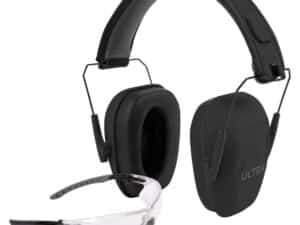 Allen ULTRX Shield Ear & Eye Combo Passive Earmuff 23dB Midnight Grey Shooting Glasses Clear