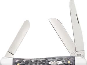CASE KNIVES POCKET WORN GRAY - BONE CRANDALL JIG MED STOCKMAN