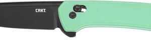 CRKT Q COMPACT 3.05" PLAIN - EDGE AQUA CROSSBAR LOCK