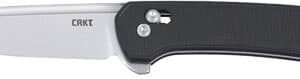 CRKT Q COMPACT 3.05" PLAIN - EDGE BLACK STNWSH CROSSBAR