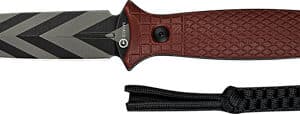 CIVIVI KNIFE PERFRICO FIXED - 4.49" BUGUNDY G10/STRIPED BLD
