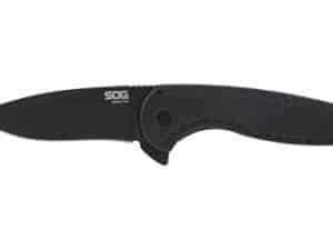 SOG AEGIS FLK 3.25" DROP PT BLK
