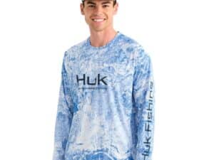 Huk Mossy Oak Pursuit Performance Long Sleeve Crew Shirt MO Regatta L