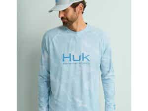Huk Mossy Oak Pursuit Performance Long Sleeve Crew Shirt MO Stormwater Bonefish 2XL
