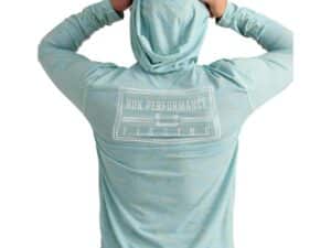 Huk Drift Performance Hoodie Long Sleeve Shirt Heron Blue XL