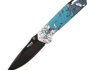 Bear & Son Brisk 3.0 Medium Folding Knife 2-7/8" Drop Point Blade TrueTimber Rift Blue