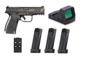 Rost Martin RM1C Handgun Bundle 9mm Luger 15rd(4) Magazines 4" Barrel Black Viridian Red Dot Pistol Case