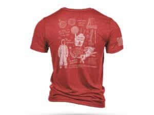 Nine Line Xmas Story Triblend Short Sleeve Shirt Red L