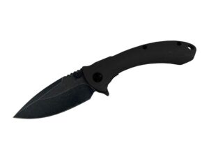 ABKT Elite Shadow Protector II Folding Knife 3-1/2" Drop Point Blade Black