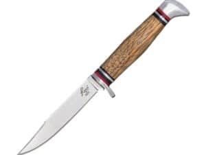 Roper Knives Deadwood Jr. Fixed Blade 3-1/4" Clip Point Blade Zebra Wood