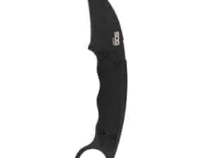 SOG Gambit Blackout Fixed Knife 2-3/5" Sheepsfoot Blade Black