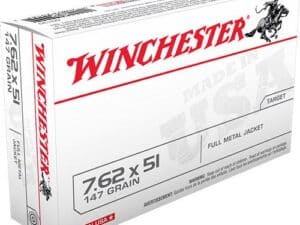 Winchester USA Rifle Ammunition 7.62 Nato 147 gr FMJ - 20/box