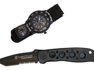 CBG S&W EXTREME OPS KNIFE/WATCH BLK