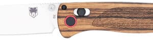 COBRATEC ZEBRAWOOD FOLDER 3" - ZEBRAWOOD/SS D2 BAR LOCK