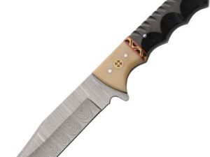SZCO RITE EDGE 4.5" MICARTA - BONE BOLSTER W/LEATHER SHEATH